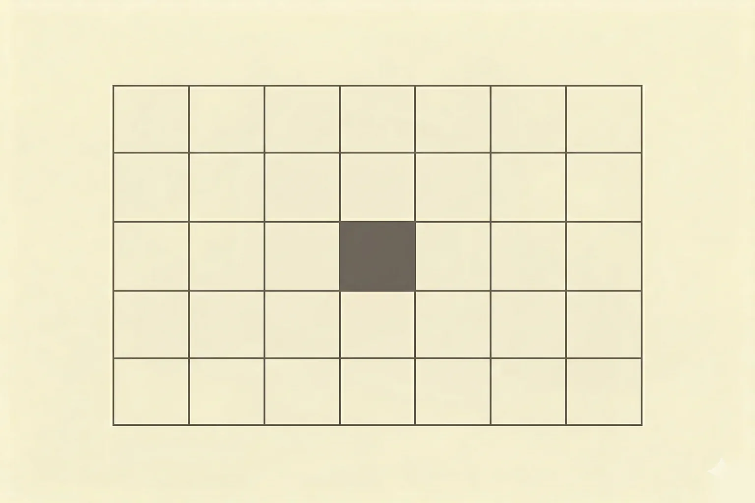 Grille calendrier hebdomadaire avec une seule cellule remplie — coût caché des no-shows RDV pour artisan IDF